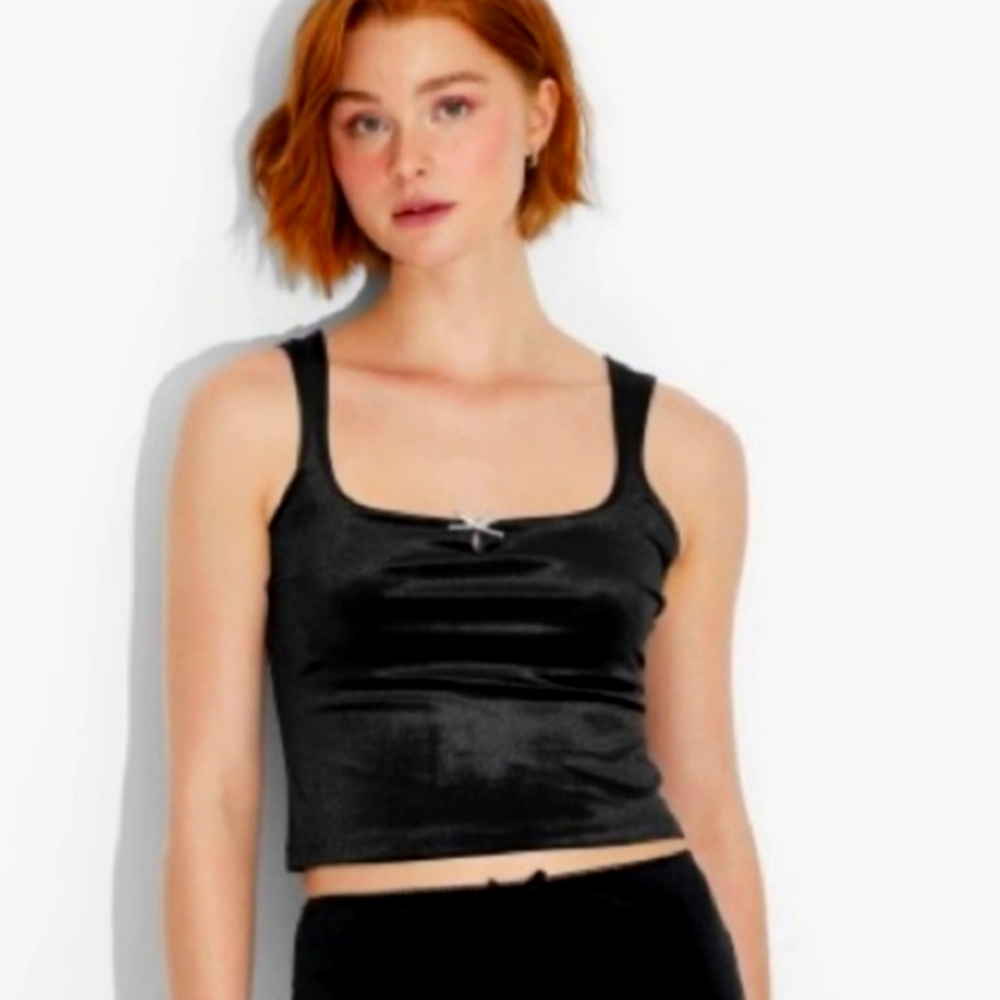 Wild Fable Velour Cropped Tank Top- NWT